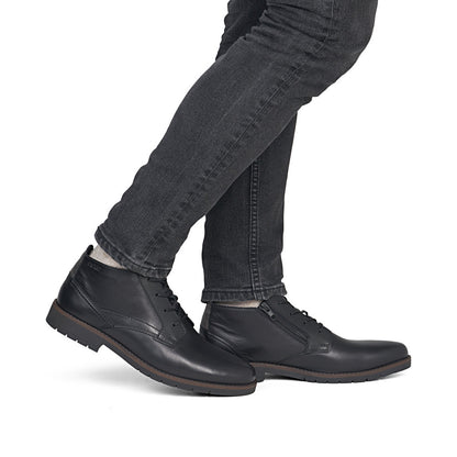 Rieker 13902-00 Black Lace Boots