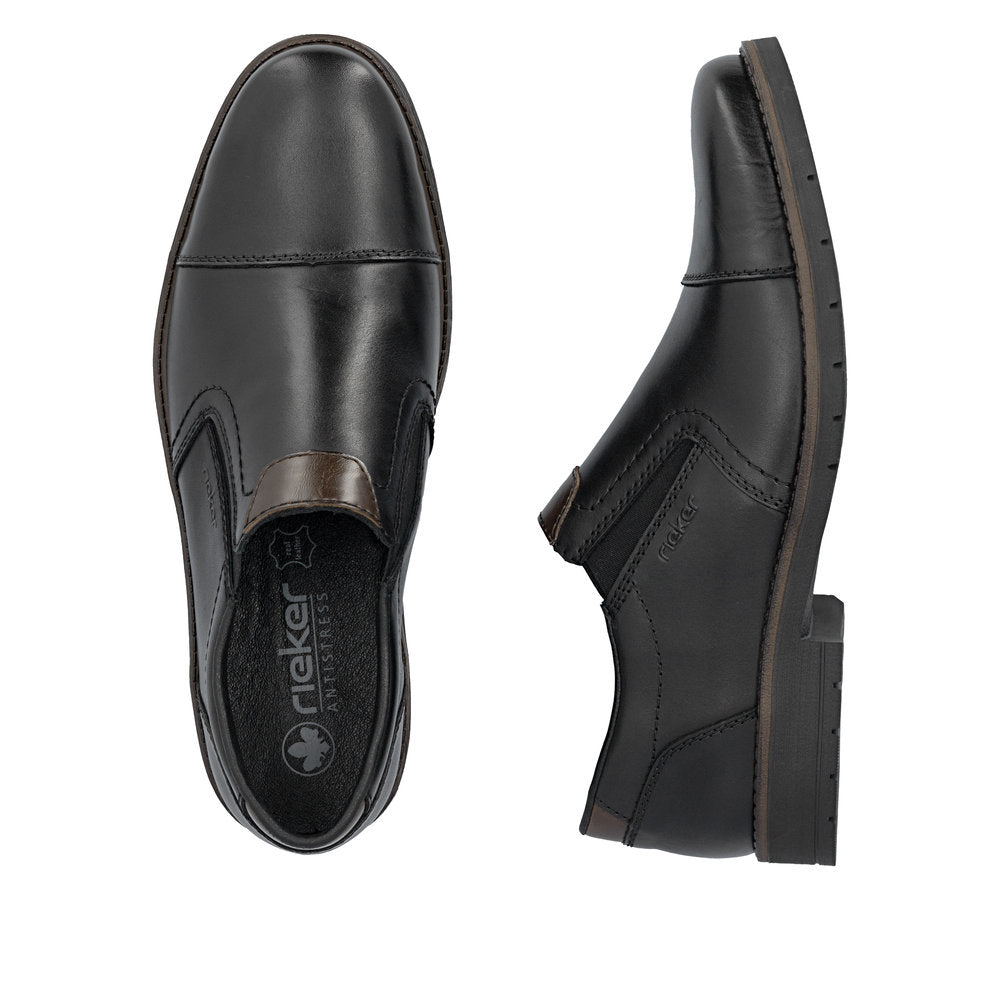 Rieker 13950-00 Black Slip On Shoes