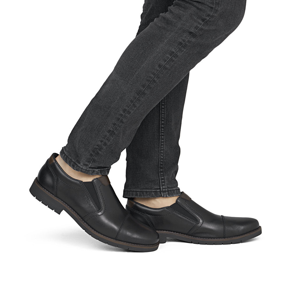 Rieker 13950-00 Black Slip On Shoes