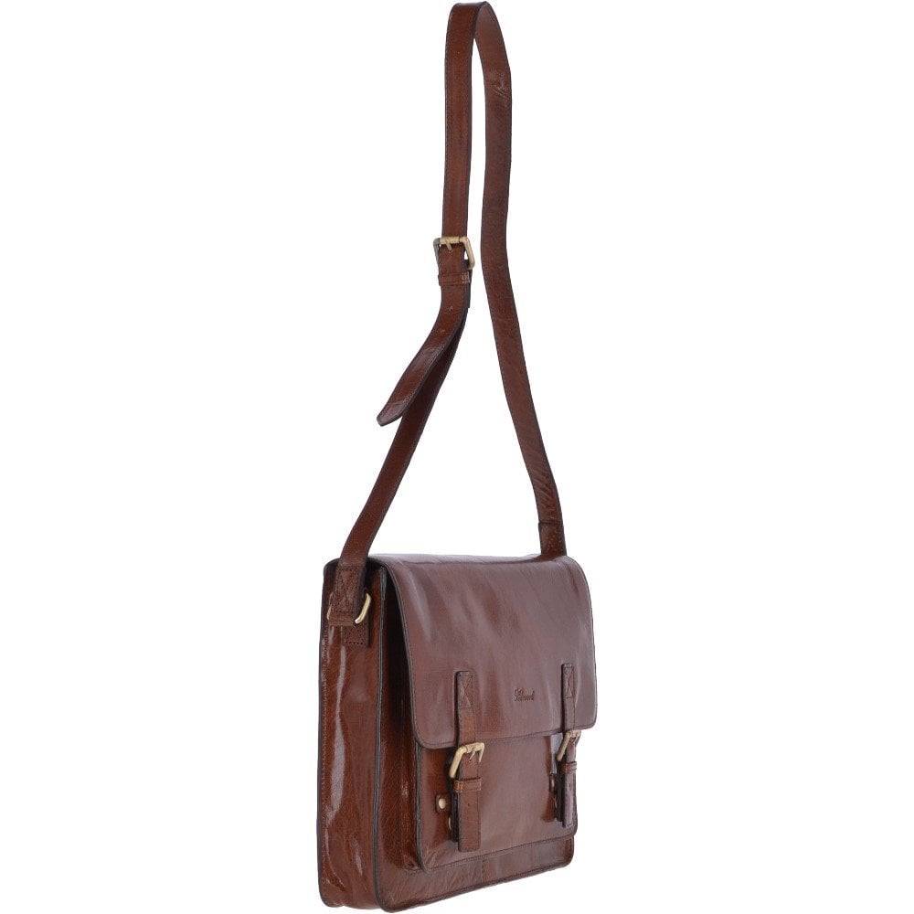 Ashwood Leather Josh VT Chestnut Messenger Bag