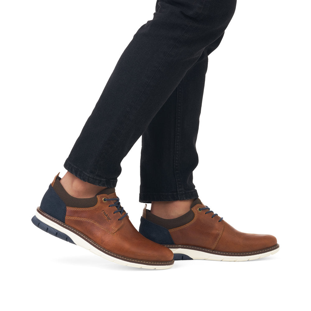 Rieker 14405-24 Tan & Navy Casual Shoes