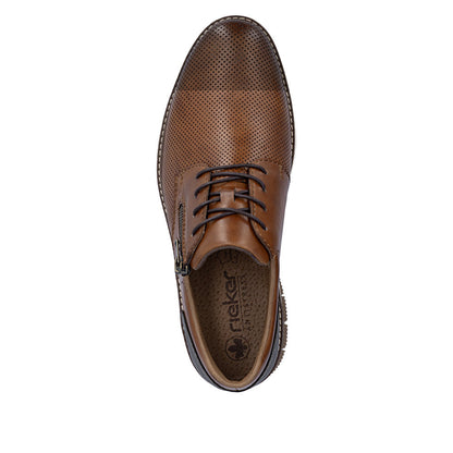 Rieker 14412-24 Brown G 1/2 Fit Shoes with Zip
