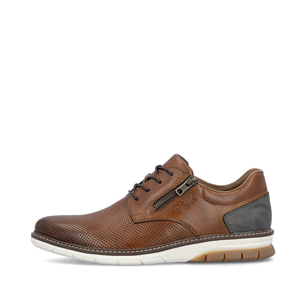 Rieker 14412-24 Brown G 1/2 Fit Shoes with Zip