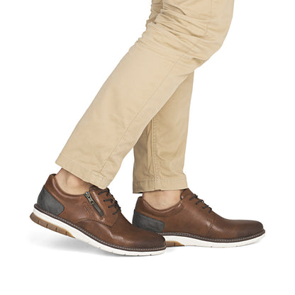 Rieker 14412-24 Brown G 1/2 Fit Shoes with Zip