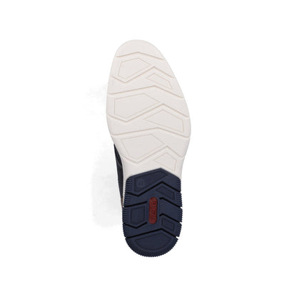 Rieker 14425-14 Navy Suede & Brown Heel G 1/2 Fit Laced Shoes