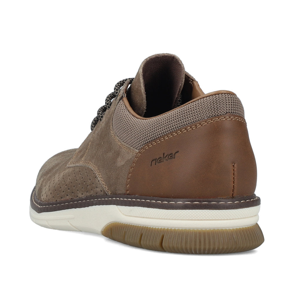 Rieker 14425-20 Light Brown G 1/2 Fit Shoes with Brown Heel