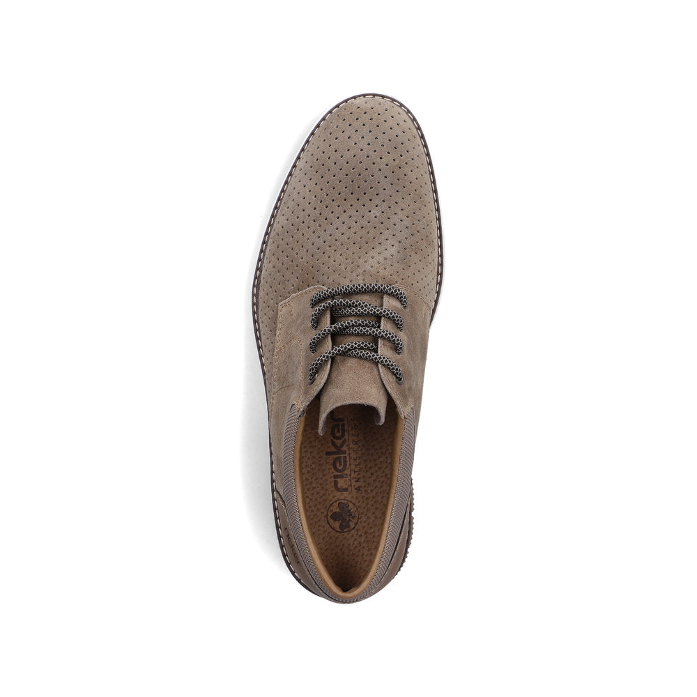 Rieker 14425-20 Light Brown G 1/2 Fit Shoes with Brown Heel