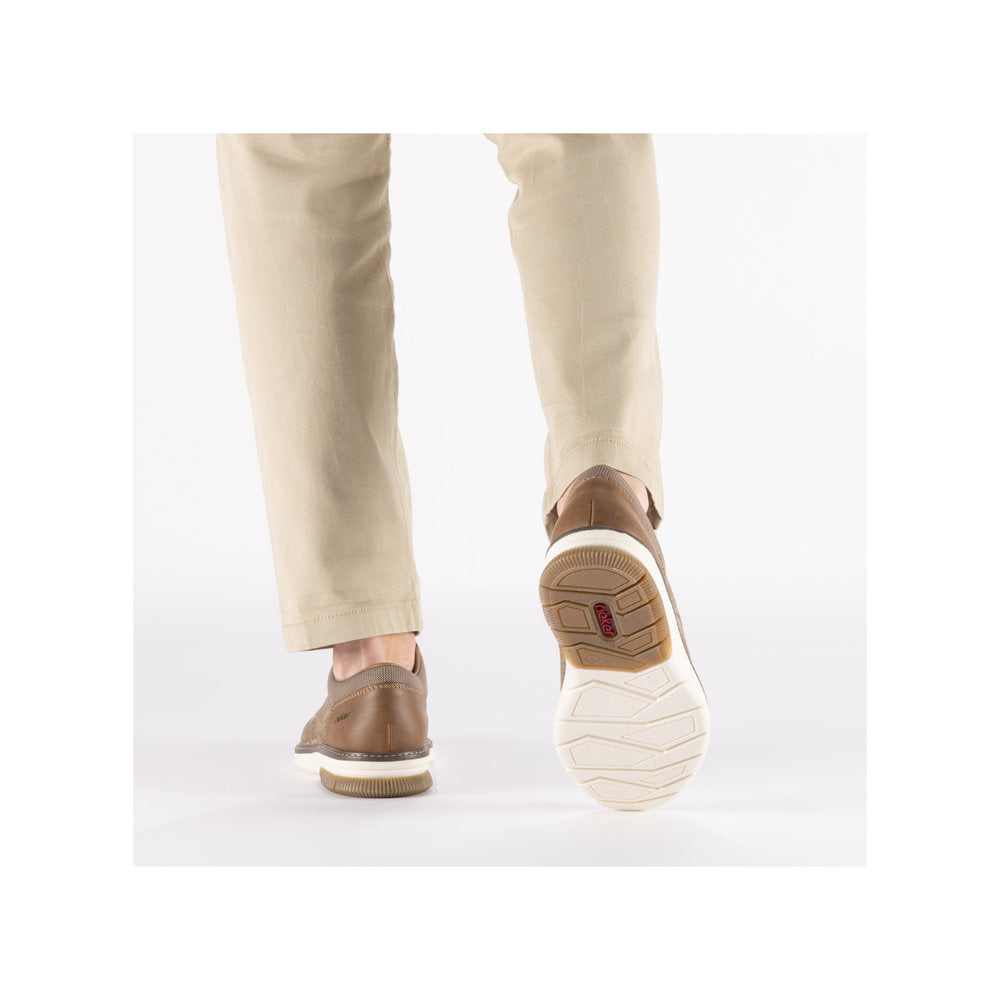 Rieker 14425-20 Light Brown G 1/2 Fit Shoes with Brown Heel