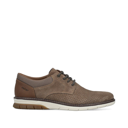 Rieker 14425-20 Light Brown G 1/2 Fit Shoes with Brown Heel