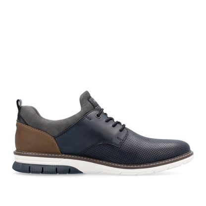 Rieker 14450-15 Navy Slip On Shoes with Tan Back