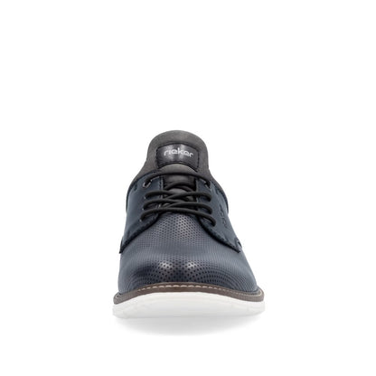 Rieker 14450-15 Navy Slip On Shoes with Tan Back