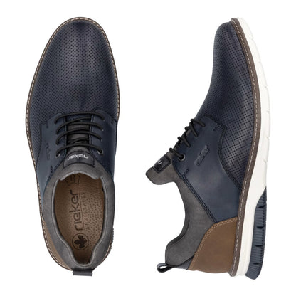 Rieker 14450-15 Navy Slip On Shoes with Tan Back