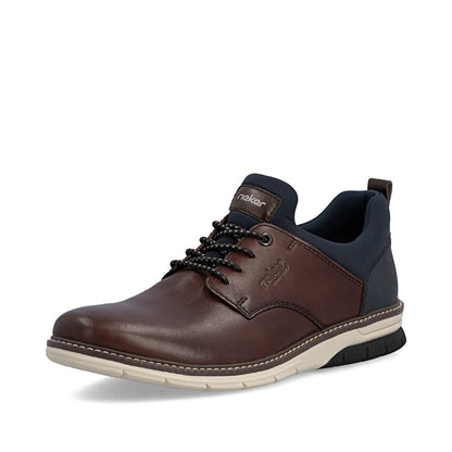 Rieker 14454-26 Brown & Navy Slip On Shoes