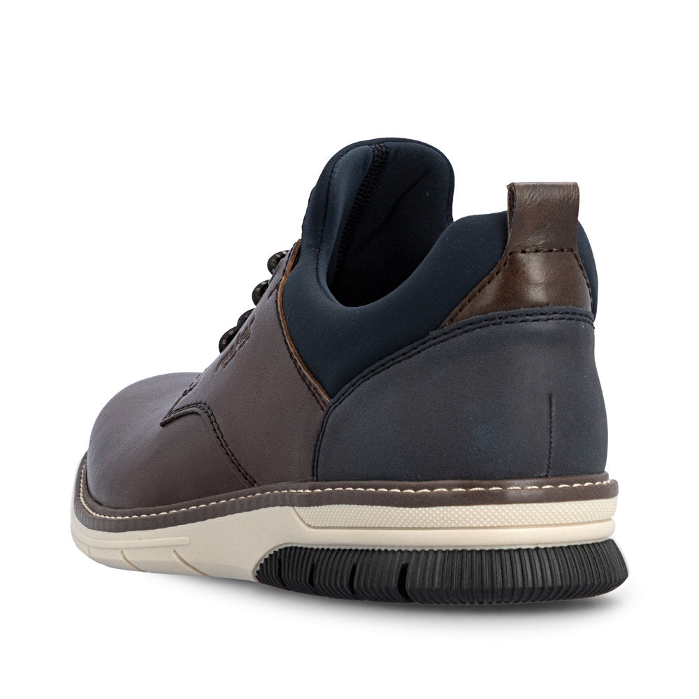 Rieker 14454-26 Brown & Navy Slip On Shoes