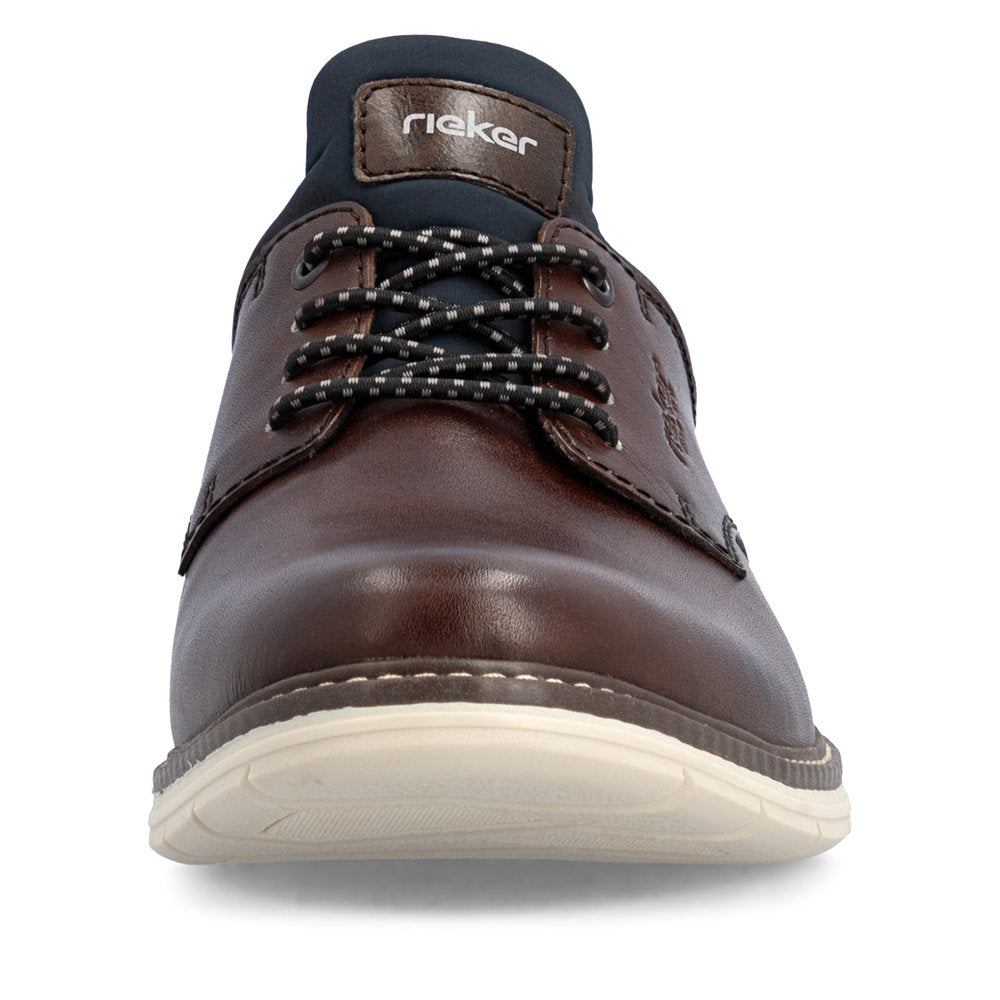 Rieker 14454-26 Brown & Navy Slip On Shoes