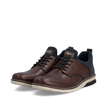 Rieker 14454-26 Brown & Navy Slip On Shoes