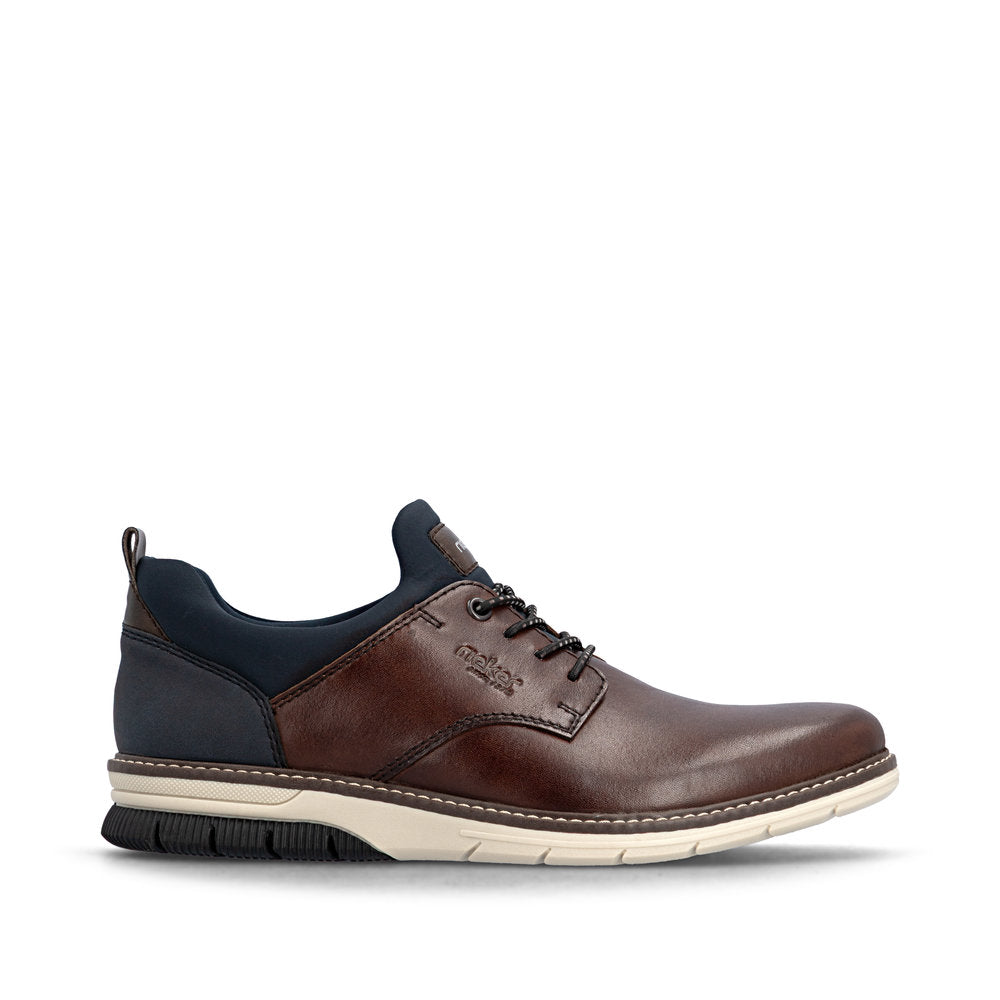 Rieker 14454-26 Brown & Navy Slip On Shoes