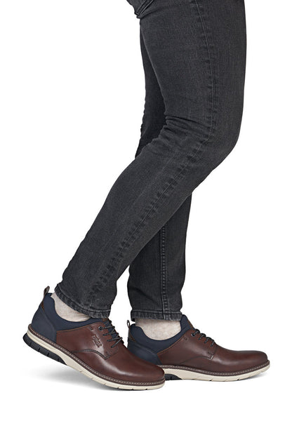 Rieker 14454-26 Brown & Navy Slip On Shoes