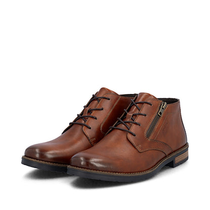Rieker 14609-24 Brown Boots with Side Zip