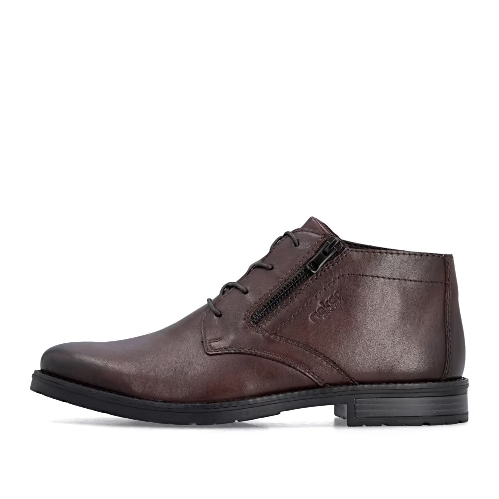 Rieker 14609-25 Brown Ankle Boots with Zip