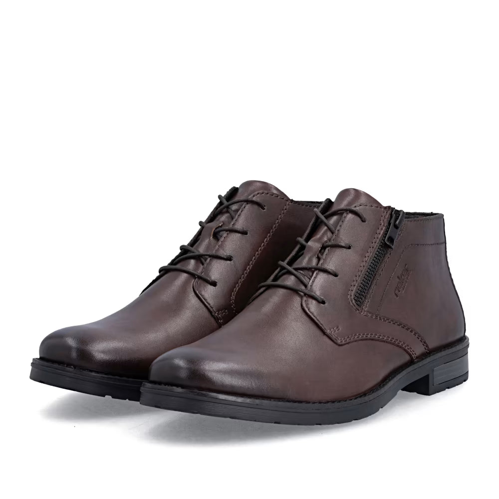 Rieker 14609-25 Brown Ankle Boots with Zip