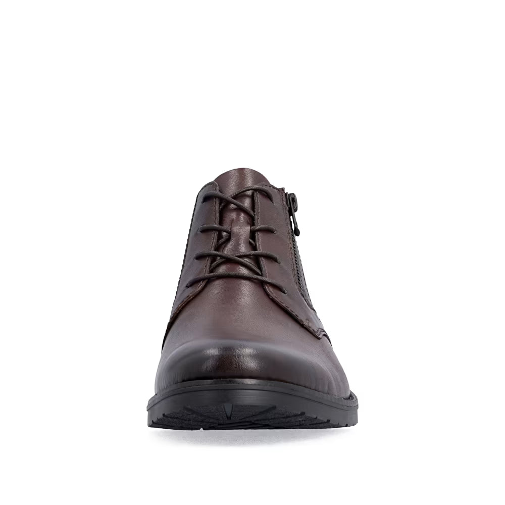 Rieker 14609-25 Brown Ankle Boots with Zip
