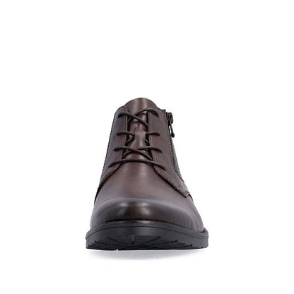 Rieker 14609-25 Brown Ankle Boots with Zip