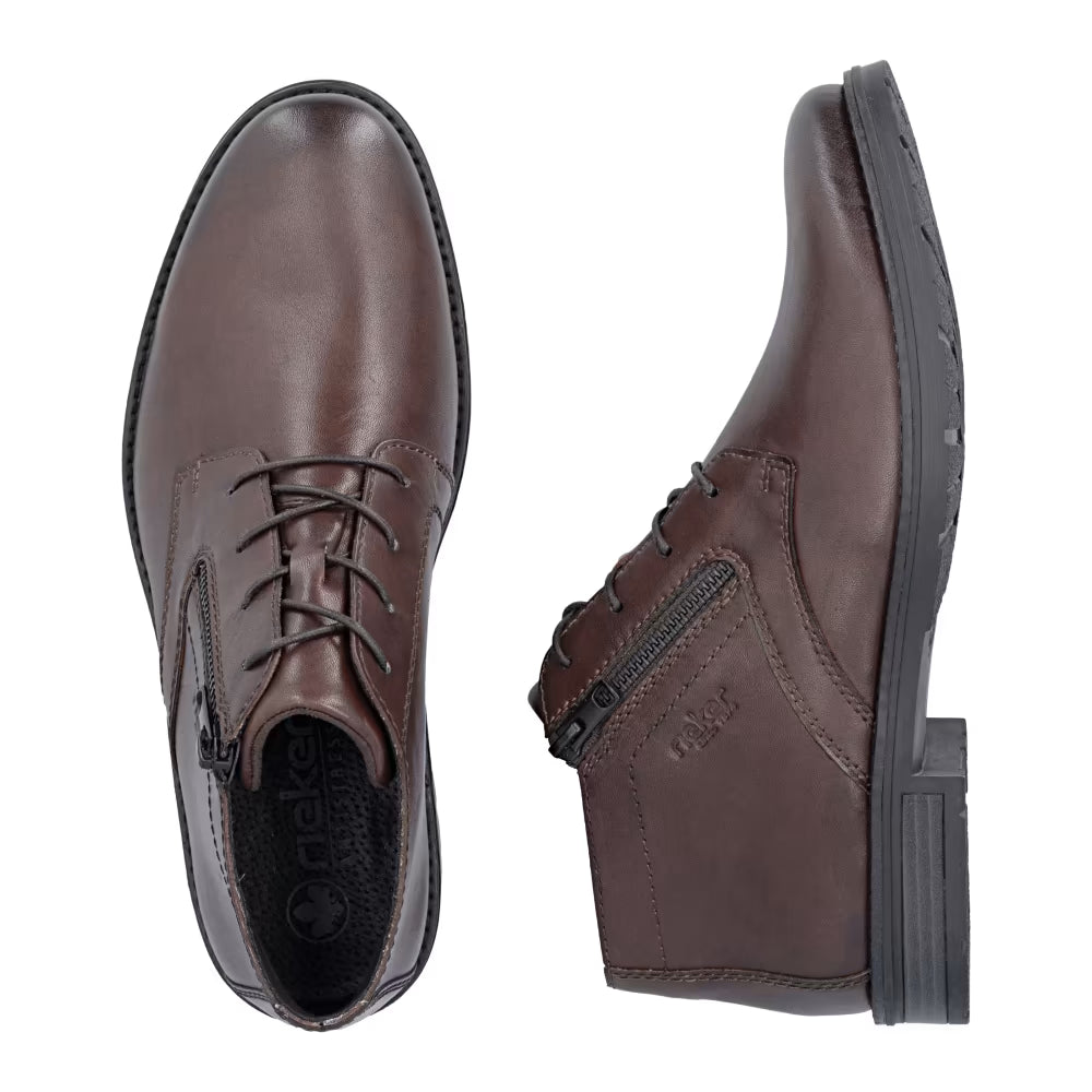 Rieker 14609-25 Brown Ankle Boots with Zip