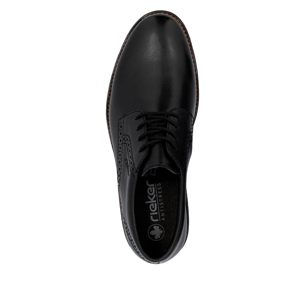 Rieker 14642-00 Black Lace Formal Shoes