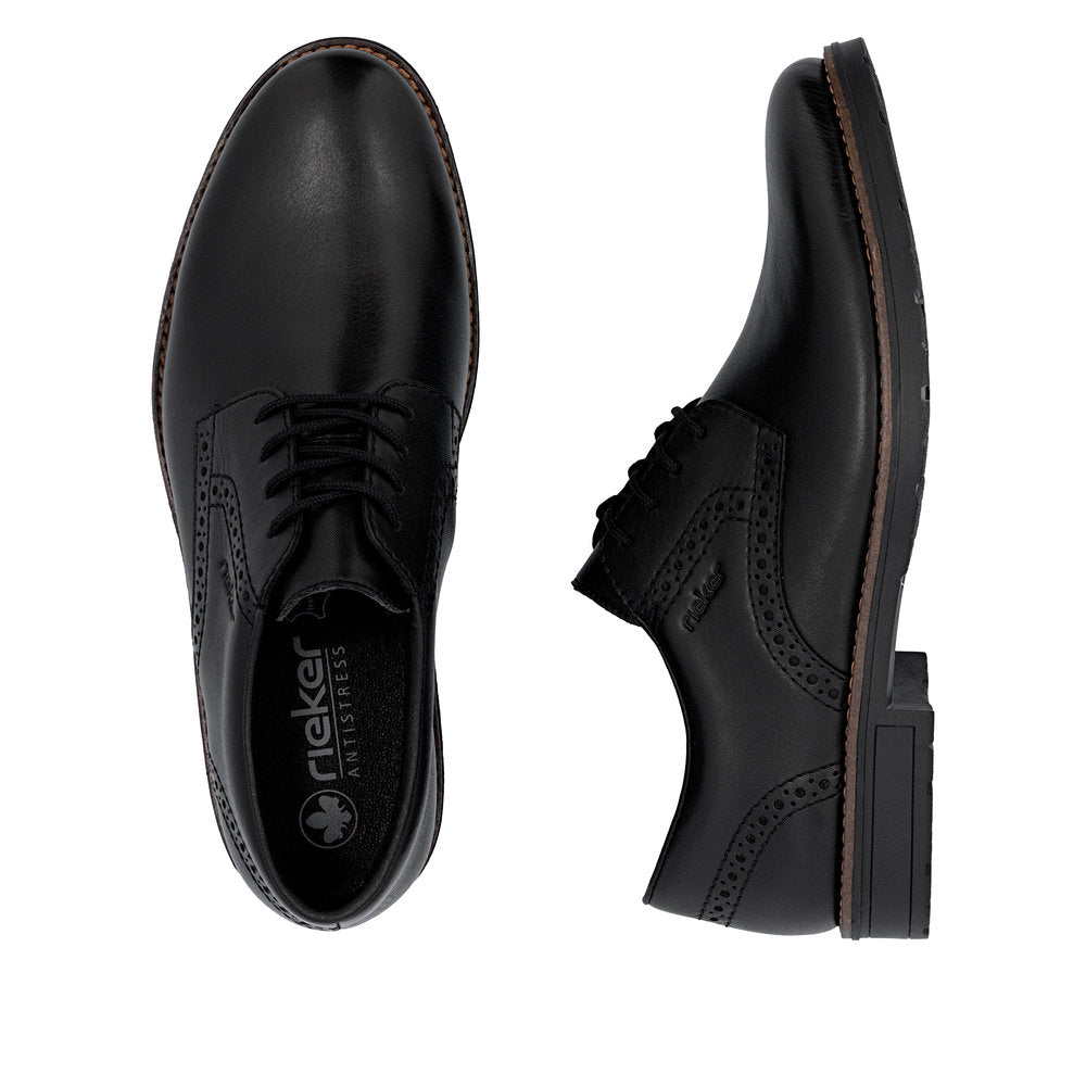 Rieker 14642-00 Black Lace Formal Shoes