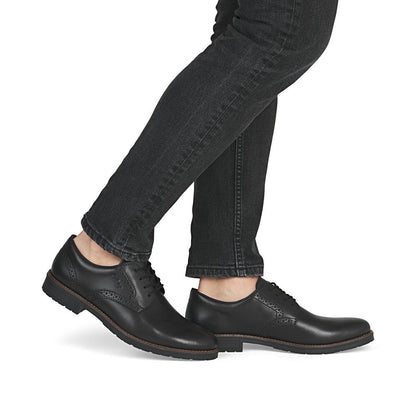 Rieker 14642-00 Black Lace Formal Shoes