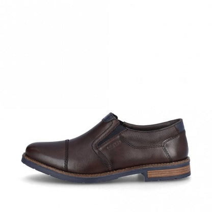 Rieker 14652-25 Brown & Navy Slip On Shoes