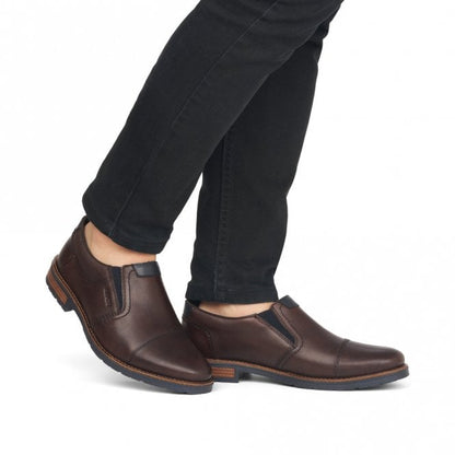 Rieker 14652-25 Brown & Navy Slip On Shoes
