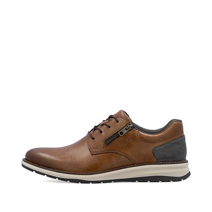 Rieker 14706-24 Brown Lace & Zip Shoes