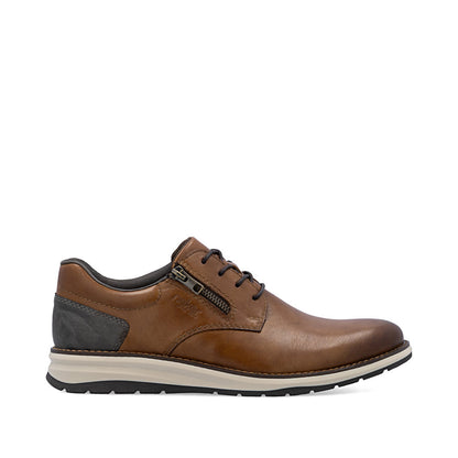 Rieker 14706-24 Brown Lace & Zip Shoes