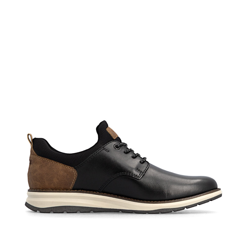 Rieker TEX 14755-00 Black & Brown Heel Slip On Shoes
