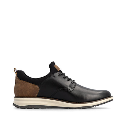 Rieker TEX 14755-00 Black & Brown Heel Slip On Shoes