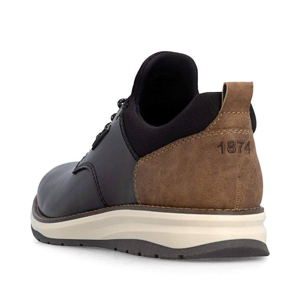 Rieker TEX 14755-00 Black & Brown Heel Slip On Shoes