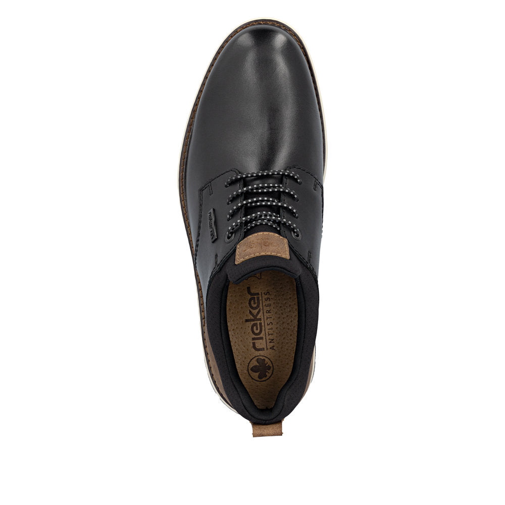 Rieker TEX 14755-00 Black & Brown Heel Slip On Shoes