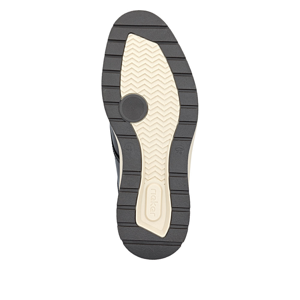 Rieker TEX 14755-00 Black & Brown Heel Slip On Shoes