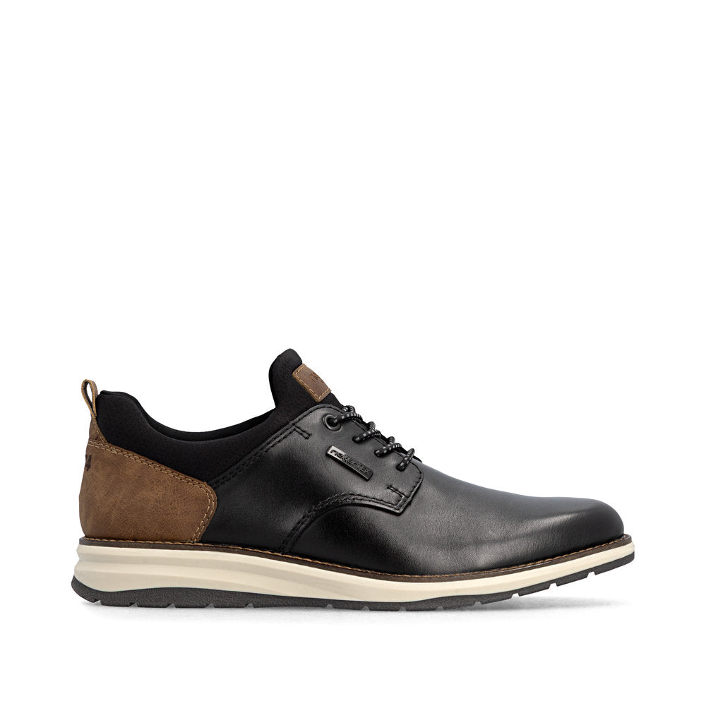 Rieker TEX 14755-00 Black & Brown Heel Slip On Shoes