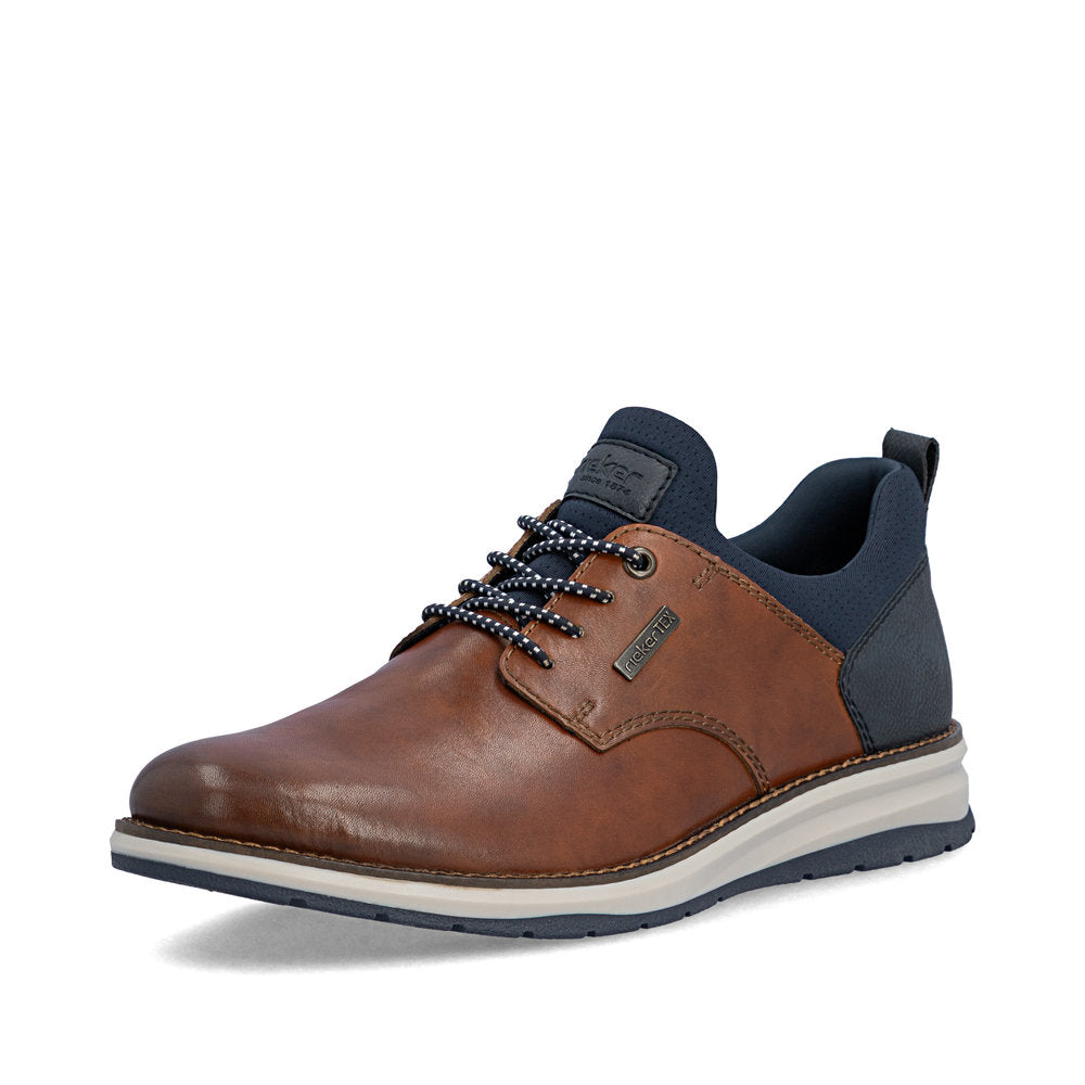 Rieker TEX 14755-24 Tan & Navy Slip On Shoes