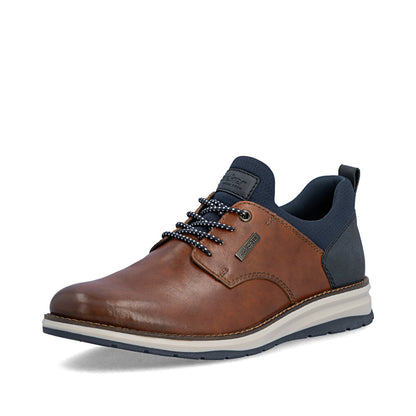 Rieker TEX 14755-24 Tan & Navy Slip On Shoes