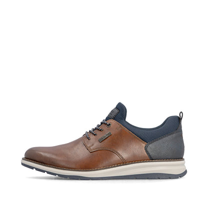 Rieker TEX 14755-24 Tan & Navy Slip On Shoes