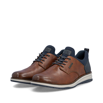 Rieker TEX 14755-24 Tan & Navy Slip On Shoes