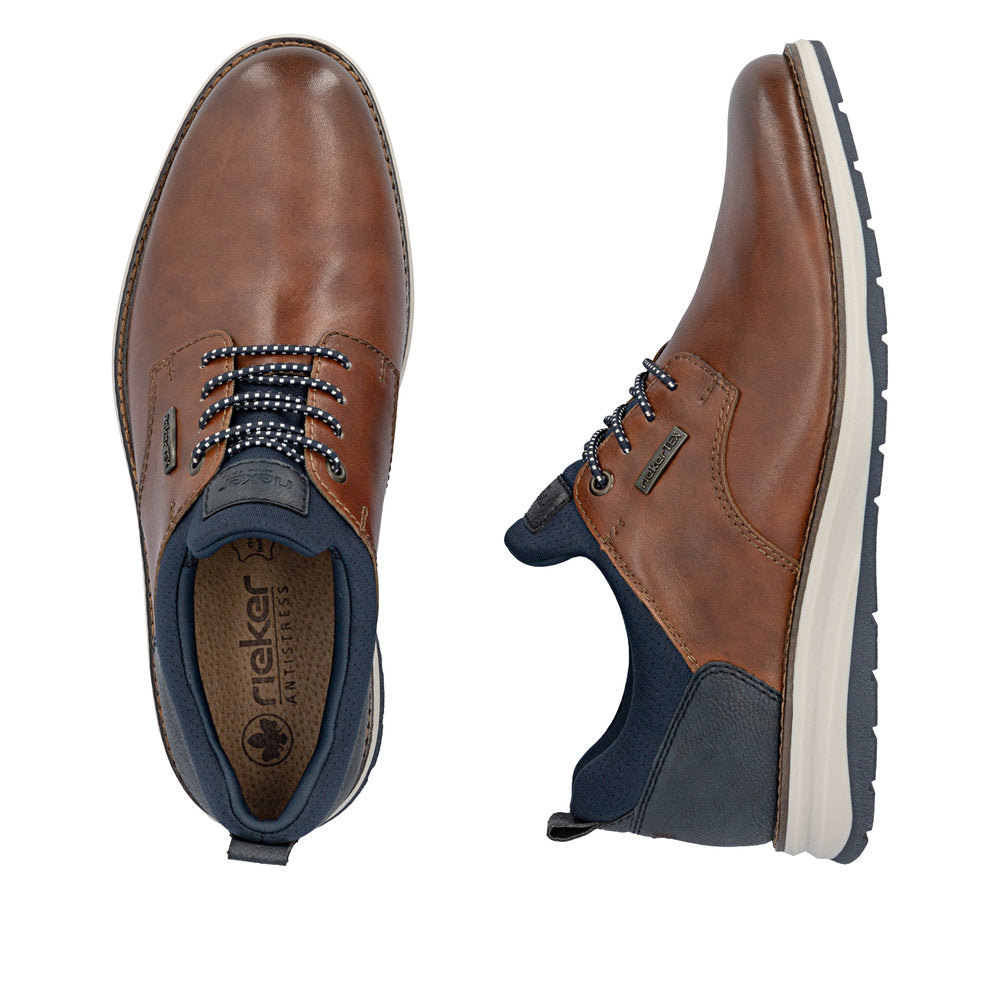 Rieker TEX 14755-24 Tan & Navy Slip On Shoes