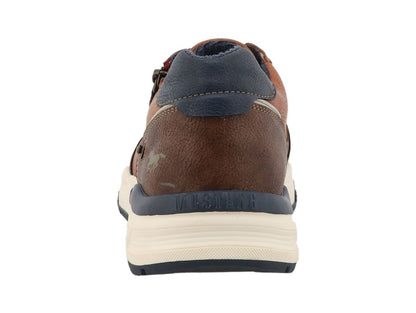 Mustang 15M0051003 Cognac Tan Lace Shoes with Side Zip