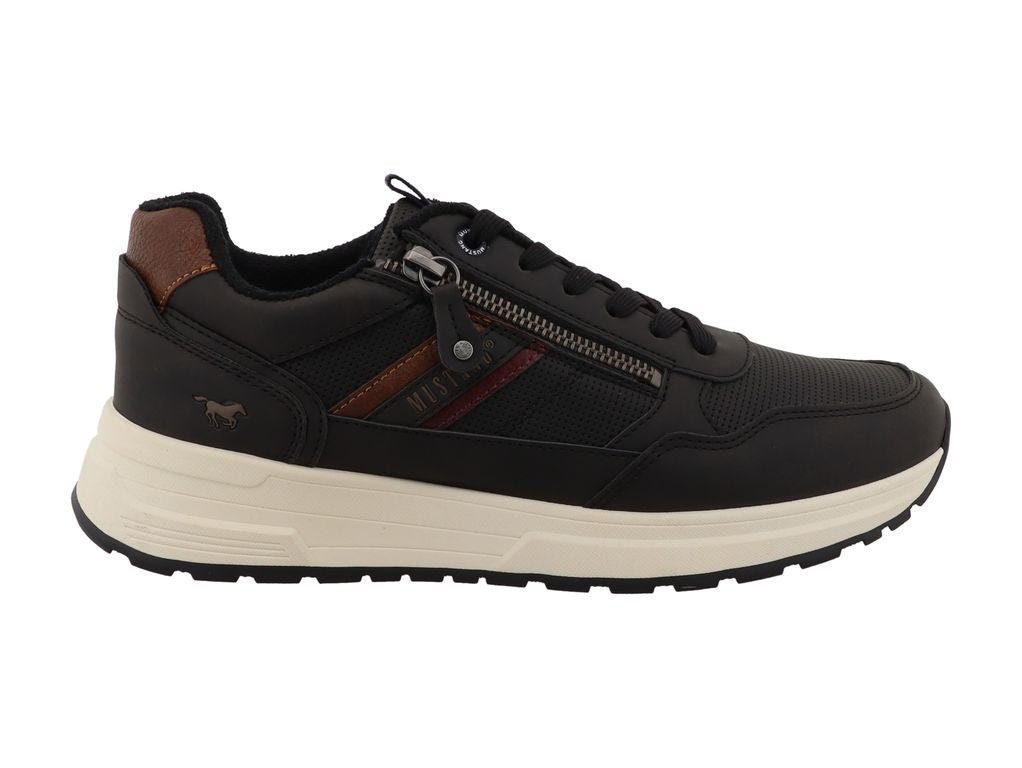 Mustang 15M0171001 Black Lace & Zip Shoes