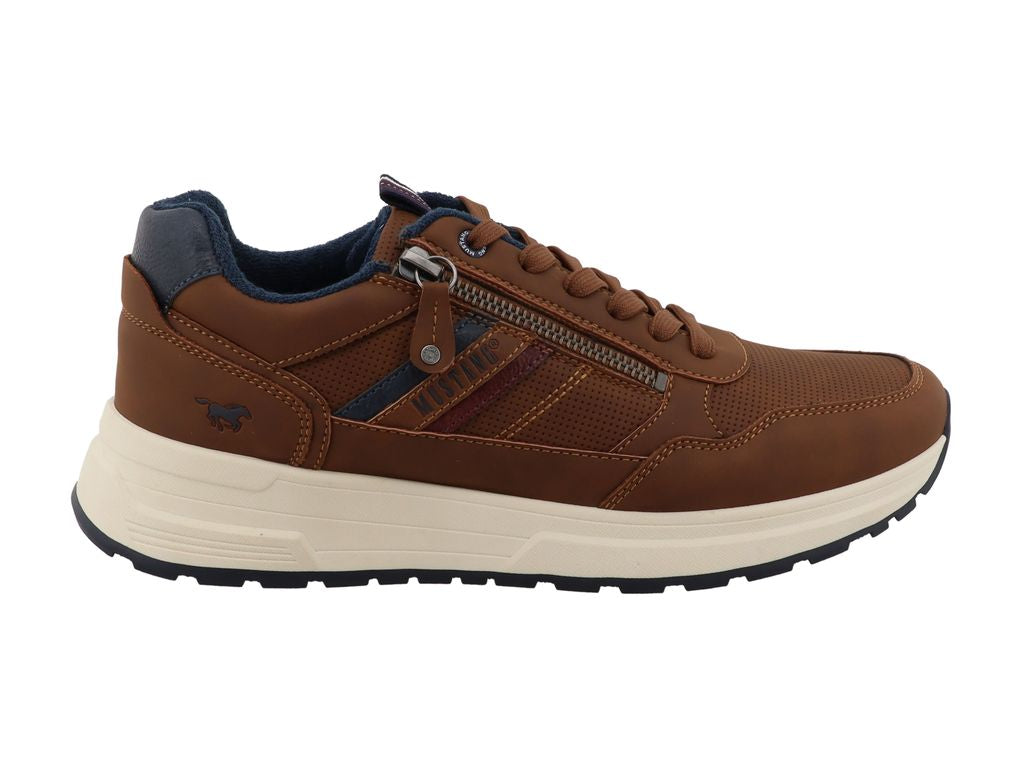 Mustang 15M0171001 Nuts Brown Lace & Zip Shoes
