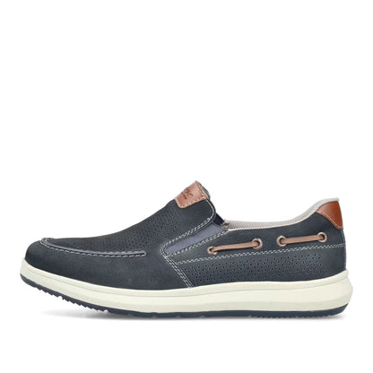 Rieker 16968-14 Navy H Fit Slip On Shoes